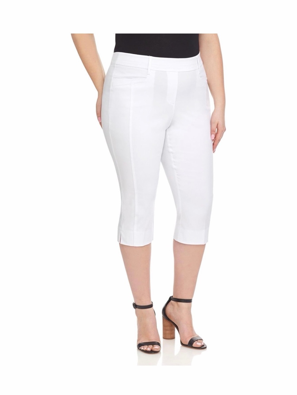 Rekucci Curvy Woman👩🏻Ease into Comfort Capri w/Tummy Control Sz 20W